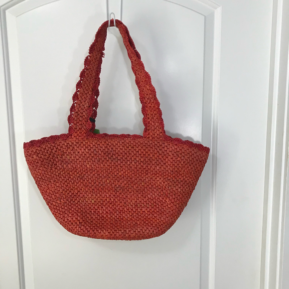 Kate Spade New York x Target Red Raffia Bow Tote Bag NWT - Picture 2 of 11